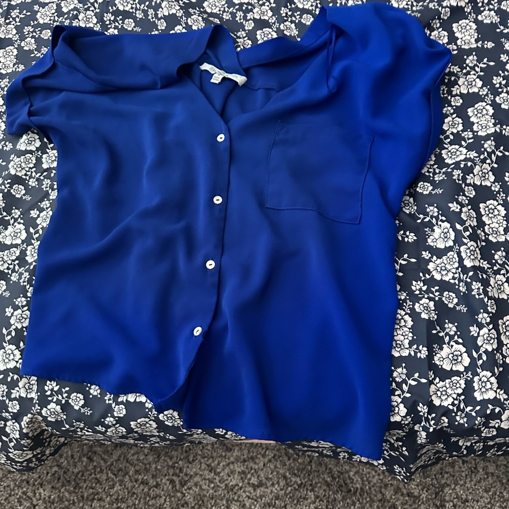 Sweet Rain Royal Blue Button Down Shirt